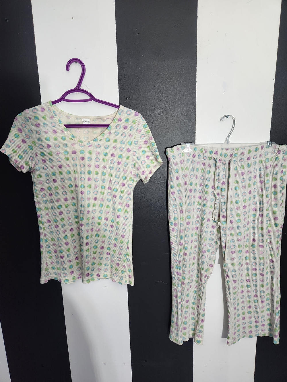 Waffle Knit Heart Lounge Set